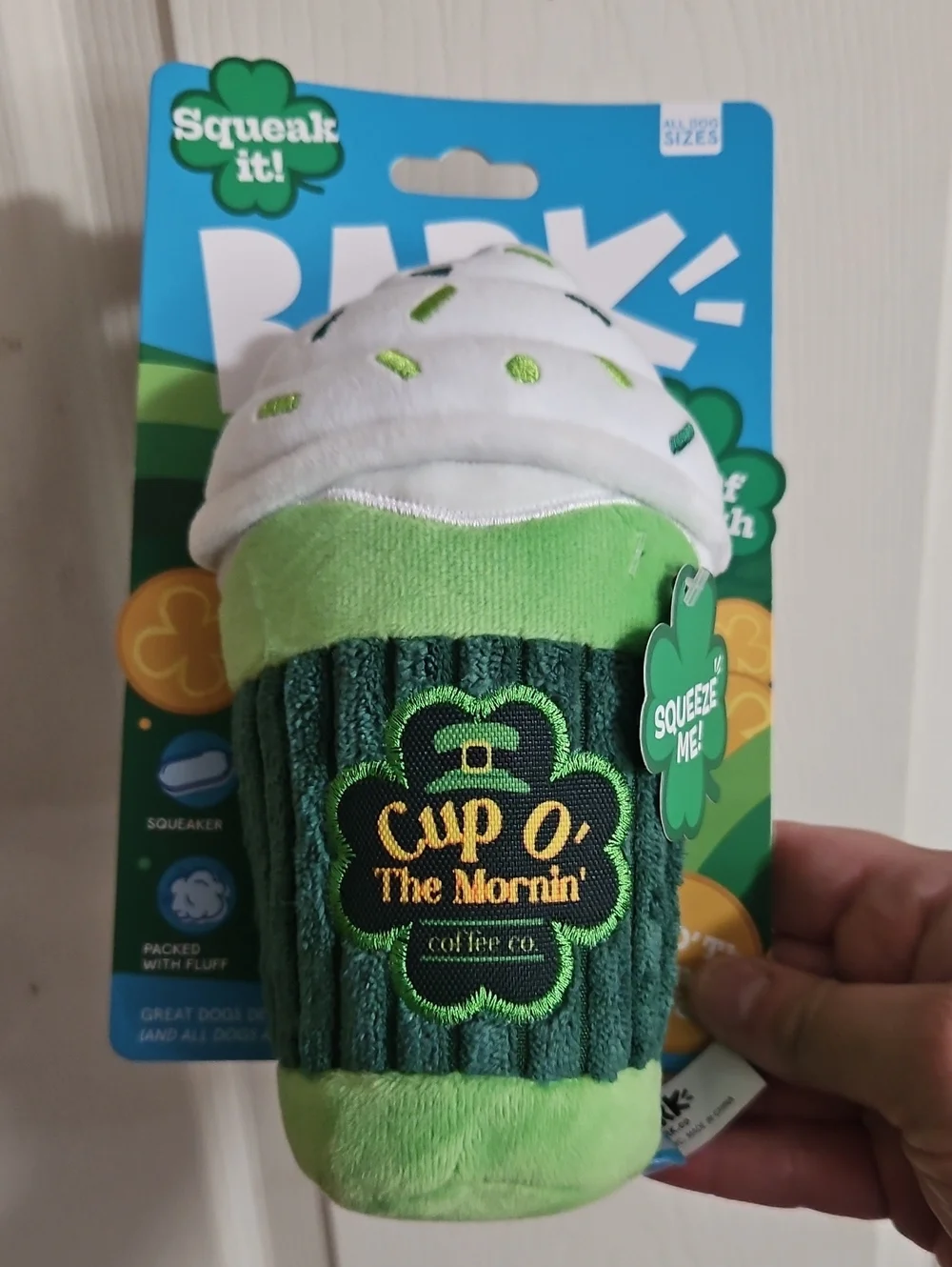 BARK CUP O' THE MORNIN' COFFEE DOG TOY: NEW WITH TAGS